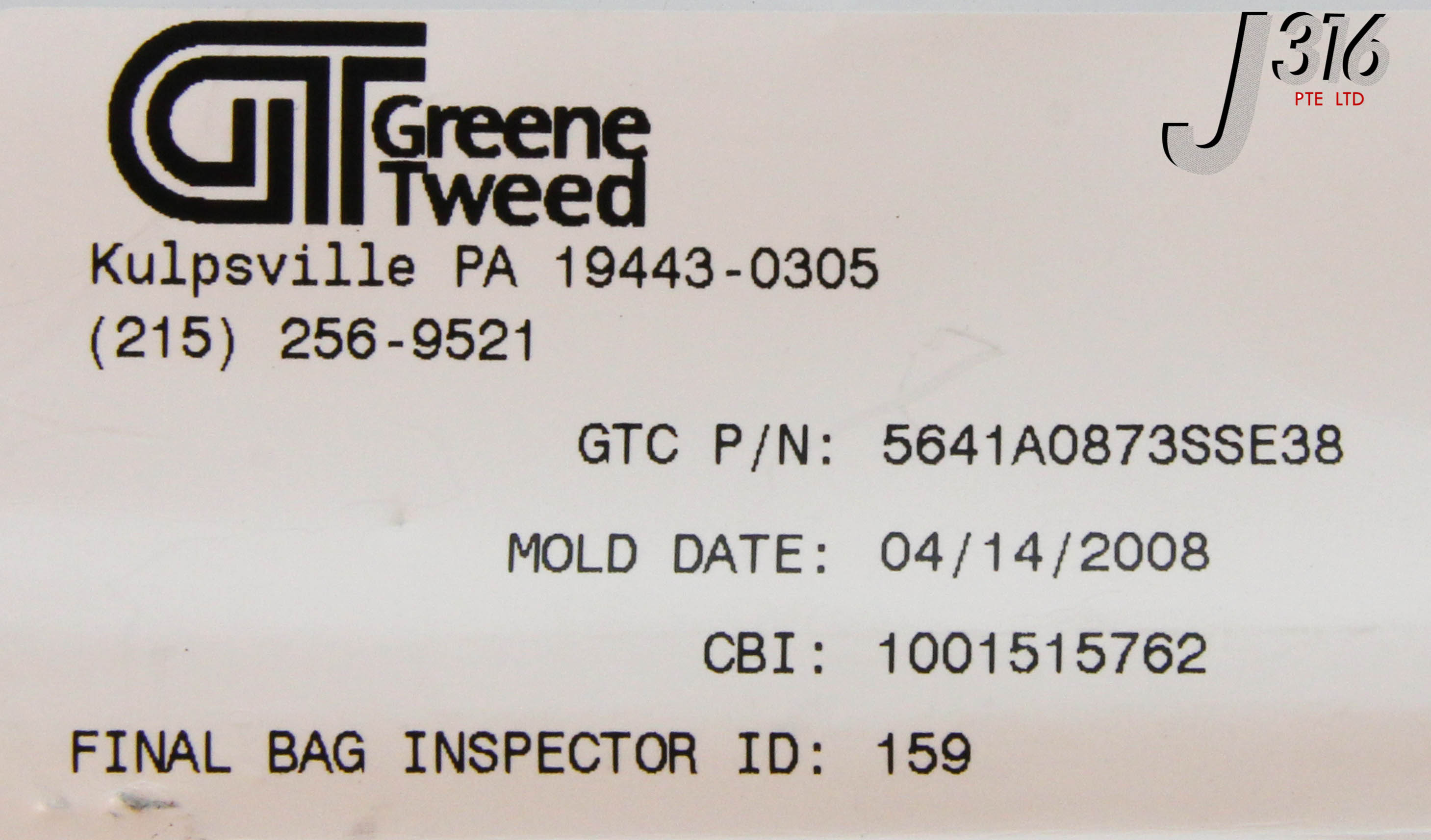 7589 GREENE TWEED DOOR VALVE SLIT BONDED E38 ETCH AND WXZ ONLY